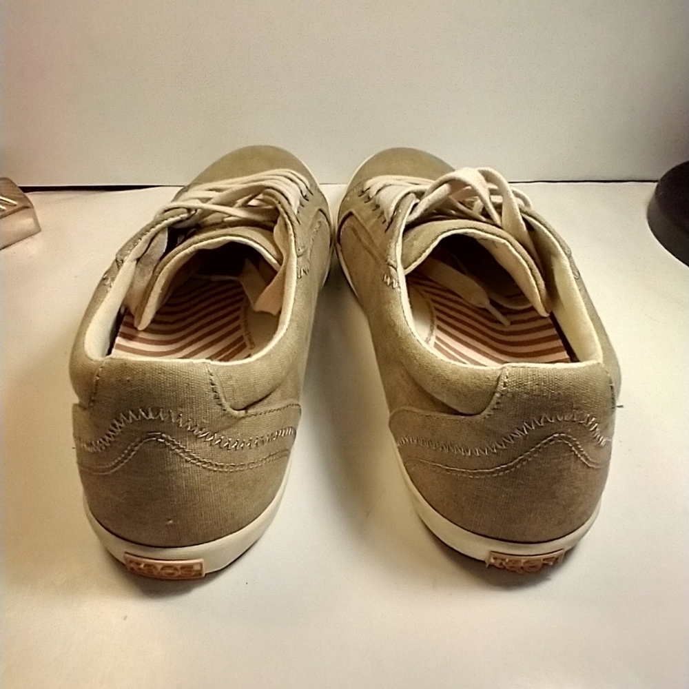 Taos Star Khaki Wash Lace Up Canvas Sneakers Shoes Women's sz 11. - Picture 5 of 11